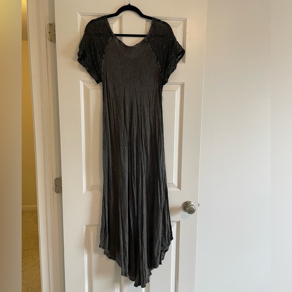 Vintage Advance Apparels Maxi High Low Hem Dress Hippie Whimsy Goth Fairy - Picture 11 of 11